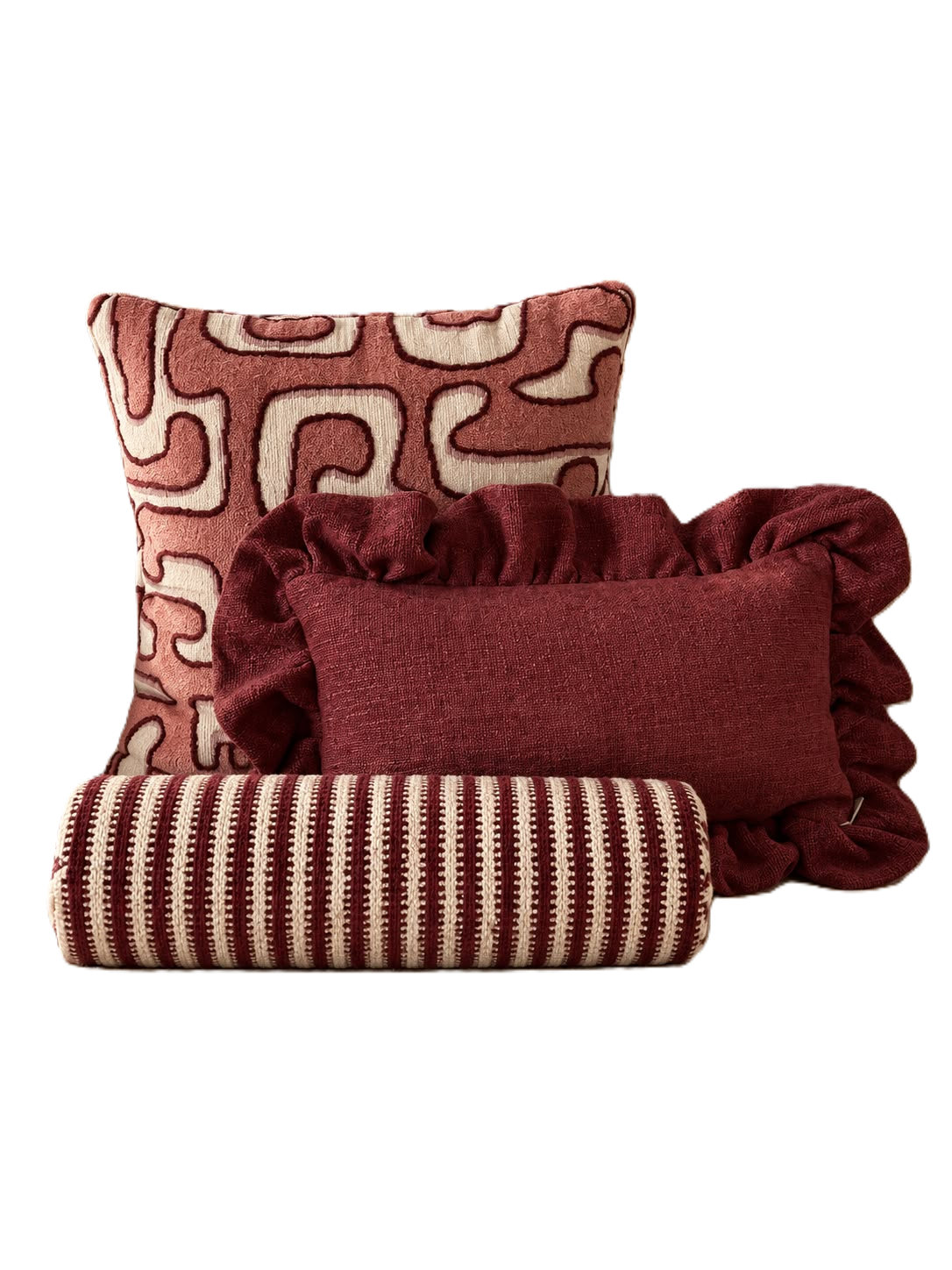 kussenset Bordeaux Éclat